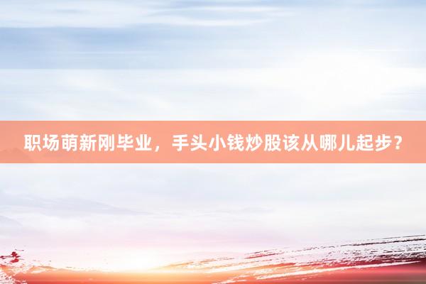 职场萌新刚毕业，手头小钱炒股该从哪儿起步？