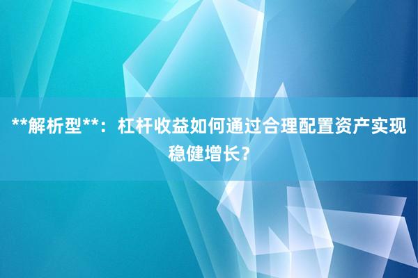 **解析型**：杠杆收益如何通过合理配置资产实现稳健增长？