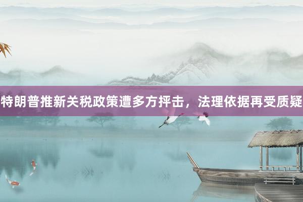 特朗普推新关税政策遭多方抨击,法理依据再受质疑