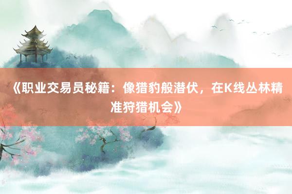 《职业交易员秘籍：像猎豹般潜伏，在K线丛林精准狩猎机会》