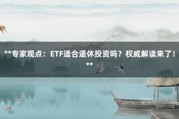 **专家观点：ETF适合退休投资吗？权威解读来了！**
